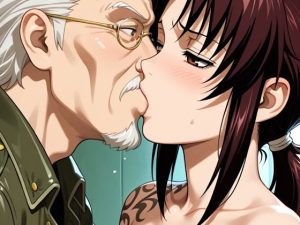 【ブラック ラグー◯  2丁拳銃  ジジイに屈辱！双子ジジイに2つ穴を開けられる！】(紺のソックス) [d_651470]