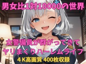 男女比1対10000の世界 女警備員とセックスし放題でちんぽが乾く暇もないヤリ放題ハーレムライフ！！(TailorFetiAI-Pix) [d_653163]