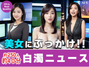 【約40分】『白濁ニュース』 清楚な笑顔に、白濁の雨。-AIで描く究極の美女達-(AIで絶世の美女を作る) [d_654347]