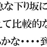 急な下り坂に見えて比較的なだらかな・・・・到着した森の入り口近く(逢瀬のひび) [d_657584]