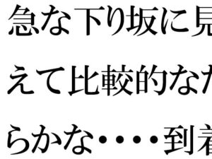 急な下り坂に見えて比較的なだらかな・・・・到着した森の入り口近く(逢瀬のひび) [d_657584]