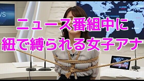 ニュース番組中に紐で縛られる女子アナ(ノーマルアブノーマル) [d_644747]