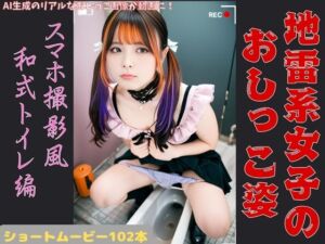 地雷系女子のおしっこ姿 スマホ撮影風和式トイレ編(P-AI planning) [d_648365]