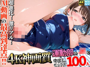 【4K神画質】運動部のJK100人と淫乱中出しセックス【115分】(ぬるぬるアニメ) [d_657938]
