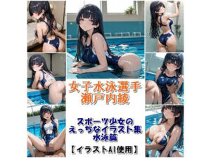 スポーツ女子セクシーイラスト集『女子水泳選手瀬戸内綾』(非実在創作美少女) [d_658719]