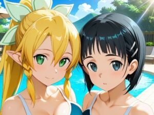 スクール水着の◯葉と◯ー◯ァ(ふるやのCG) [d_659642]