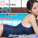 【画像＆動画セット】アイドルにスク水着せてみた。紺スクール水着・プール編 vol.2(山頭火) [d_663769]