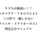 99％が勘違い！？ エネマグラ・アネロスによる この世で一冊しかない メスイキ・ドライオーガズム 到達完全マニュアル(メスイキ？ドライオーガズム？研究所) [d_666159]