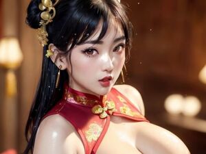 【AIグラビア巨乳美女写真集】Vol.23中華ウェイトレスの天使さん センシティブまとめ(はるあき/AIart) [d_666523]