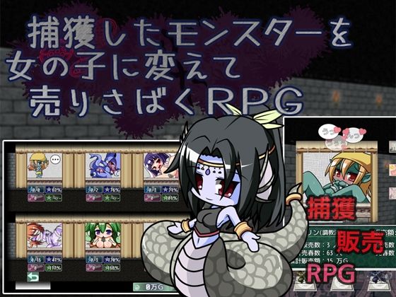 捕獲したモンスターを女の子に変えて売りさばくRPG(粗趣味) [d_672623]