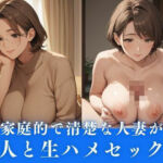 家庭的で清楚な人妻が隣人と生ハメ不倫セックス(からふるず) [d_604984]