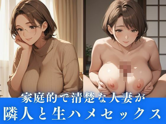 家庭的で清楚な人妻が隣人と生ハメ不倫セックス(からふるず) [d_604984]