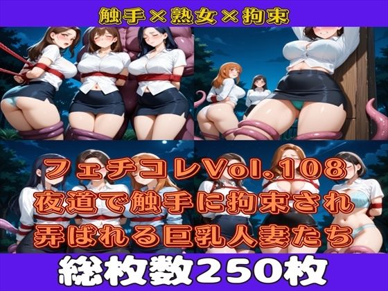 フェチコレVol.109 夜道で触手に拘束され弄ばれるミニスカ巨乳人妻たち（ハーレム編）【枚数250枚】(満点星) [d_617388]