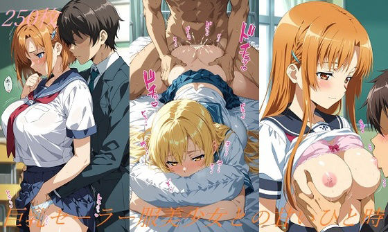 巨乳セーラー服美少女との甘いひと時(AI甘美寮) [d_631492]