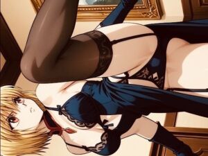 【女戦士】黒下着を念能力で覗き見屈辱！(紺のソックス) [d_656426]