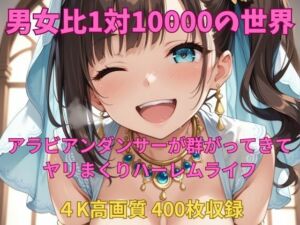 男女比1対10000の世界 アラビアンダンサーとセックスし放題でちんぽが乾く暇もないヤリ放題ハーレムライフ！！(TailorFetiAI-Pix) [d_665150]