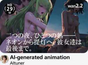 【29分HD】二つの夜、ひとつの熱――ネオンから提灯へ、彼女達は最後まで。(AItuner) [d_670762]