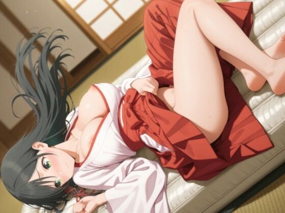 甘神風味  僕を胸で誘惑する巫女さん(ぬこの営み) [d_672456]