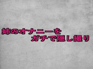 姉のオナニーをガチで隠し撮り(ガールズコレクション) [d_676464]