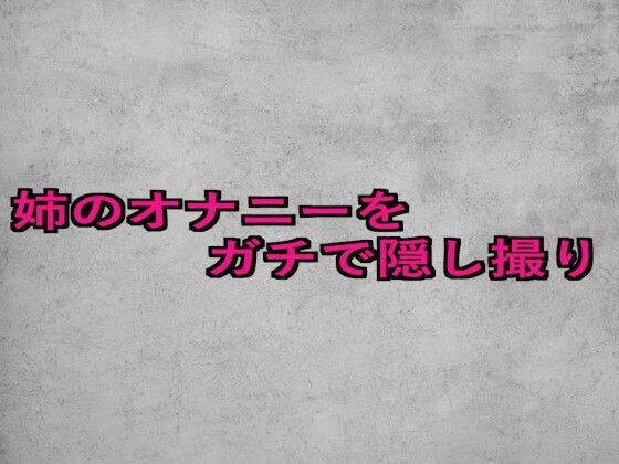 姉のオナニーをガチで隠し撮り(ガールズコレクション) [d_676464]