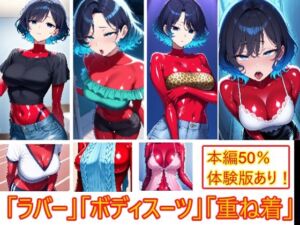 【露出多めの服だからこそ】重ね着フェチ怪人【ラバーボディスーツ編2】(エイアイファジイもんもん) [d_677121]