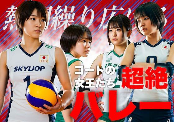 超絶バレー コートの女神たち。美しさ、跳ね上がる。(AI-AYA) [d_678114]