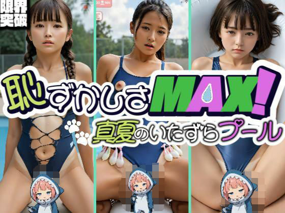 【動画】限界突破 恥ずかしさMAX！真夏のいたずらプール(あゆみのお絵かき) [d_681773]