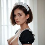 外国のショートヘアのメイド（セリフなし  AI画像集）(アフェアーアモーレ) [d_686034]