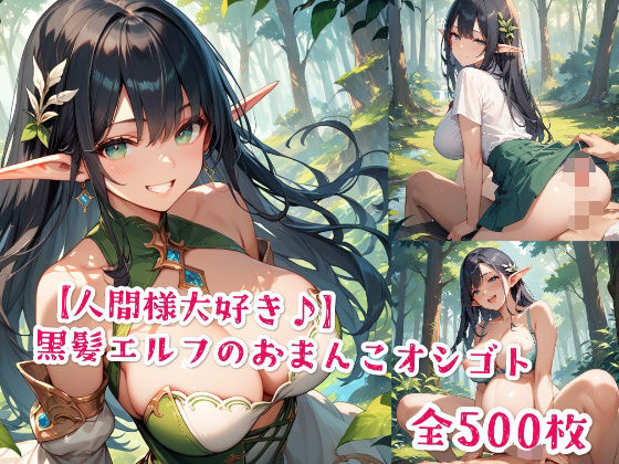 【人間様大好き♪】黒髪エルフのおまんこオシゴト(Jkと散歩) [d_577154]