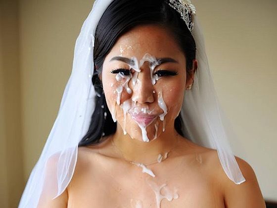 結婚式直前にぶっかけられる新婦たち 1(ごま塩おにぎり) [d_636393]