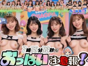 【動画】7時59分52秒のおっぱい注意報！(あゆみのお絵かき) [d_682788]