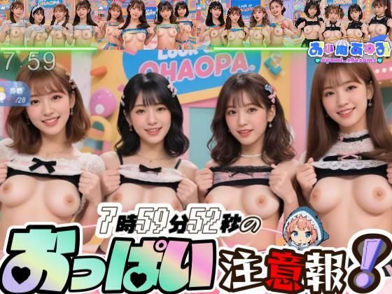 【動画】7時59分52秒のおっぱい注意報！(あゆみのお絵かき) [d_682788]