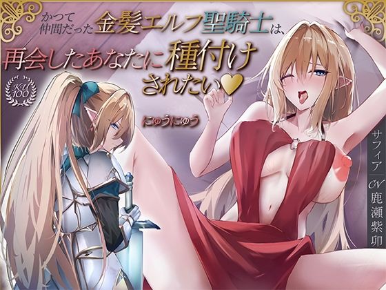 かつて仲間だった金髪エルフ聖騎士は、再会したあなたに種付けされたい（はーと）【KU100収録】(にゅうにゅう) [d_684282]