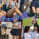 青チェックスカートのJKの動画(AI Library) [d_693156]