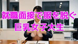 就職面接で服を脱ぐ巨乳女子大生(ノーマルアブノーマル) [d_696085]