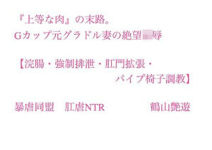 『上等な肉』の末路。Gカップ元グラドル妻の絶望凌●【浣腸・強●排泄・肛門拡張・パイプ椅子調教】(暴虐同盟) [d_701769]