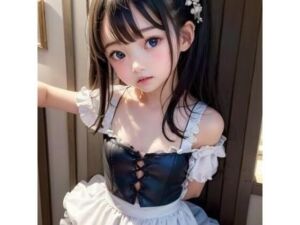 メイド服美少女とキス（舌出しあり）(Echo Neko) [d_703314]