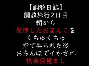 調教旅行2日目  朝から発情したおまんこをくちゅくちゅ指で弄られた後  おちんぽでイかされ快楽目覚まし(moon cat) [d_706427]