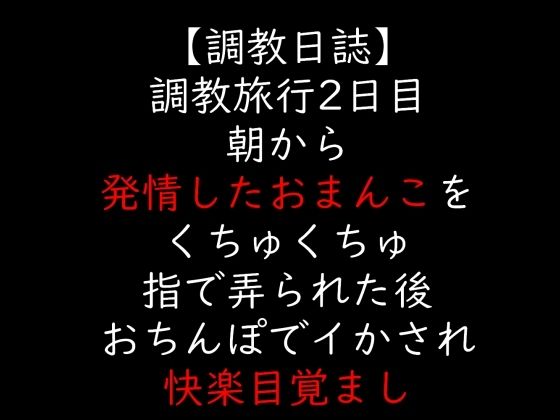 調教旅行2日目  朝から発情したおまんこをくちゅくちゅ指で弄られた後  おちんぽでイかされ快楽目覚まし(moon cat) [d_706427]
