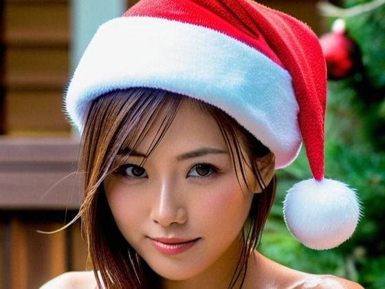 温泉で出会った美のサンタ（セリフなし AI画像集）(シンセティクビーナス) [d_707257]
