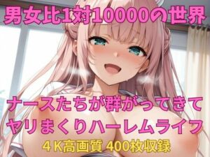 男女比1対10000の世界 ナースたちとセックスし放題でちんぽが乾く暇もないヤリ放題ハーレムライフ！！(TailorFetiAI-Pix) [d_707555]
