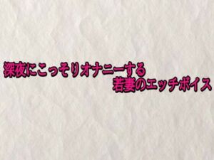 深夜にこっそりオナニーする若妻のエッチボイス(快楽クラブ) [d_708934]