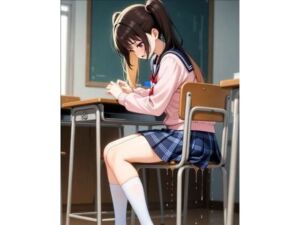 ピンク色カーディガン  教室  おもらし(スクールおもらし) [d_709327]