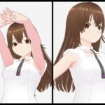 白い洋服の美女がポーズをとる（セリフなし  3DCGモデル  イラスト集）(ファンタスセレブリティ) [d_712493]