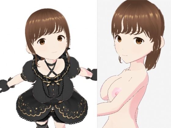 黒いドレスを着たお姉さん（セリフなし  3DCGモデル  イラスト集）(パイアールフロンティア) [d_713729]