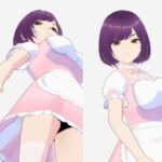 パープルヘアの巨乳の女性（セリフなし  3DCGモデル  イラスト集）(アフェアーアモーレ) [d_715249]