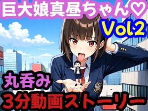 3分ムービー【巨大娘 × 飲み込み】  突然巨大化した真昼ちゃんがねちゃねちゃ口遊びと胃袋ごっくん【Vol.2】(Mahiru) [d_715585]