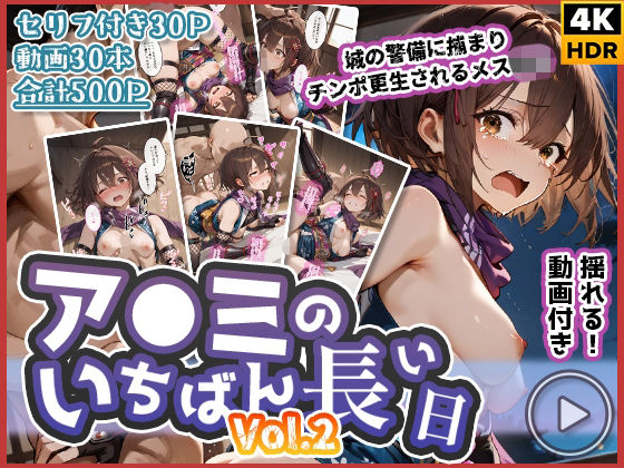 【動画付き】ア◯ミのいちばん長い日Vol.2〜城の警備に捕まりチンポ更生されるメス◯キ〜(わたあめ重工) [d_715650]