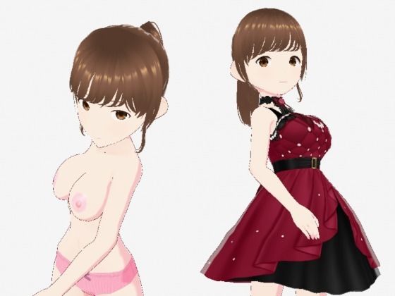 赤いドレスの巨乳のお姉さん（セリフなし  3DCGモデル  イラスト集）(ファンタスセレブリティ) [d_716496]