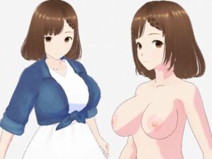 白いワンピースにデニムを羽織ったデートファッションのお姉さん（セリフなし  3DCGモデル  イラスト集）(パイアールフロンティア) [d_718071]